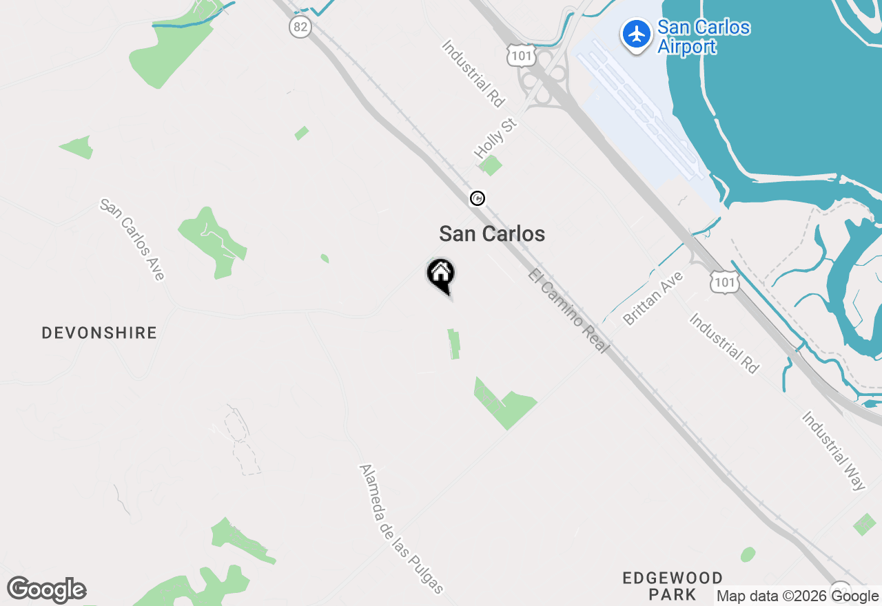 Map of 1501 Cherry Street #208, San Carlos, CA 94070