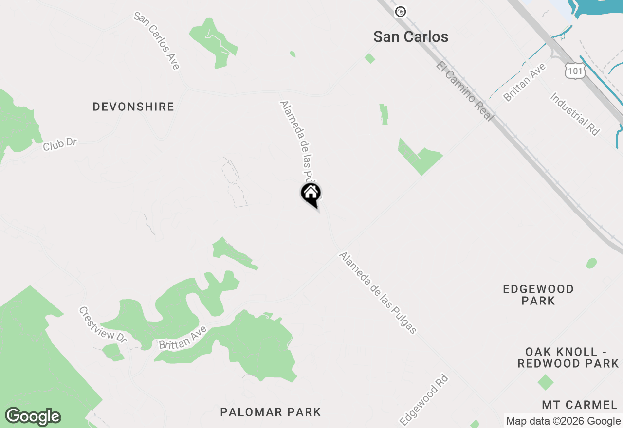 Map of 2404 Melendy Drive, San Carlos, CA 94070
