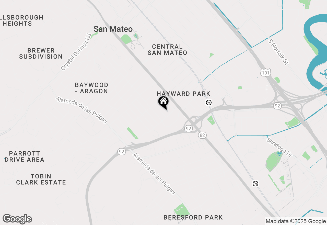 Map of 1531 Locust Street, San Mateo, CA 94402