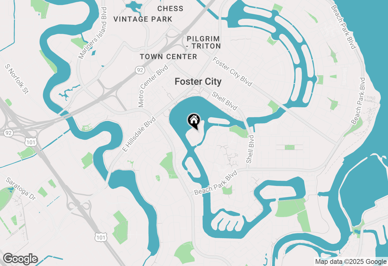 Map of 619 Portofino Lane, Foster City, CA 94404