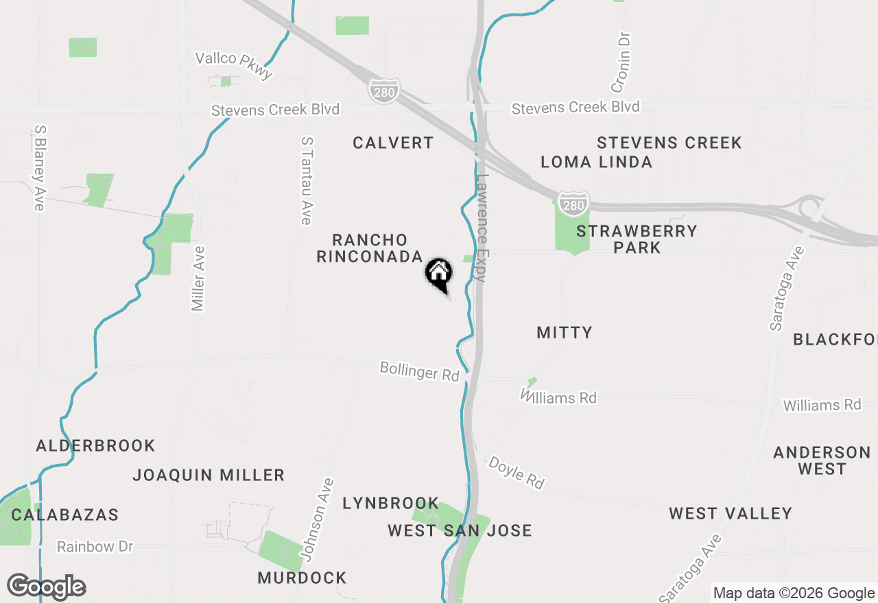 Map of 10600 Gascoigne Drive, Cupertino, CA 95014