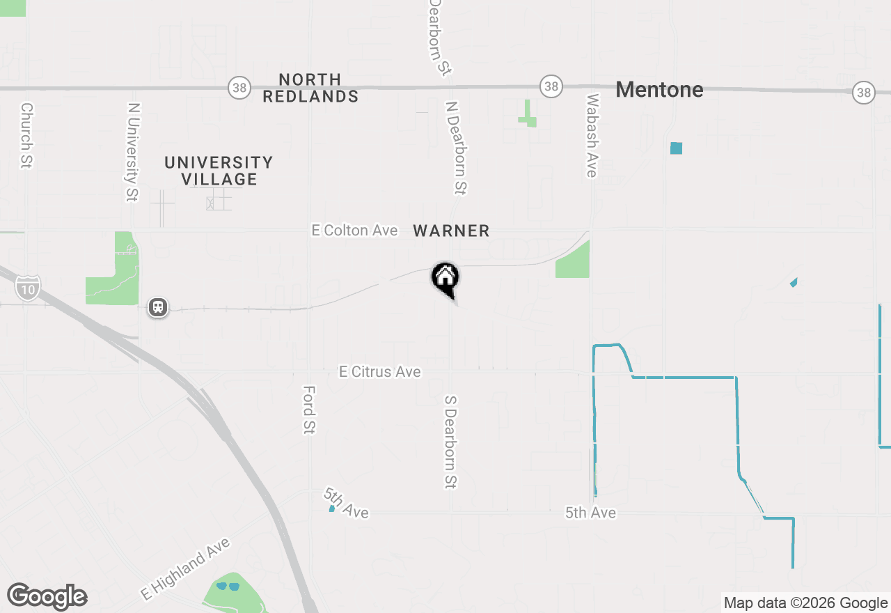 Map of 313 N Dearborn, Redlands, CA 92374