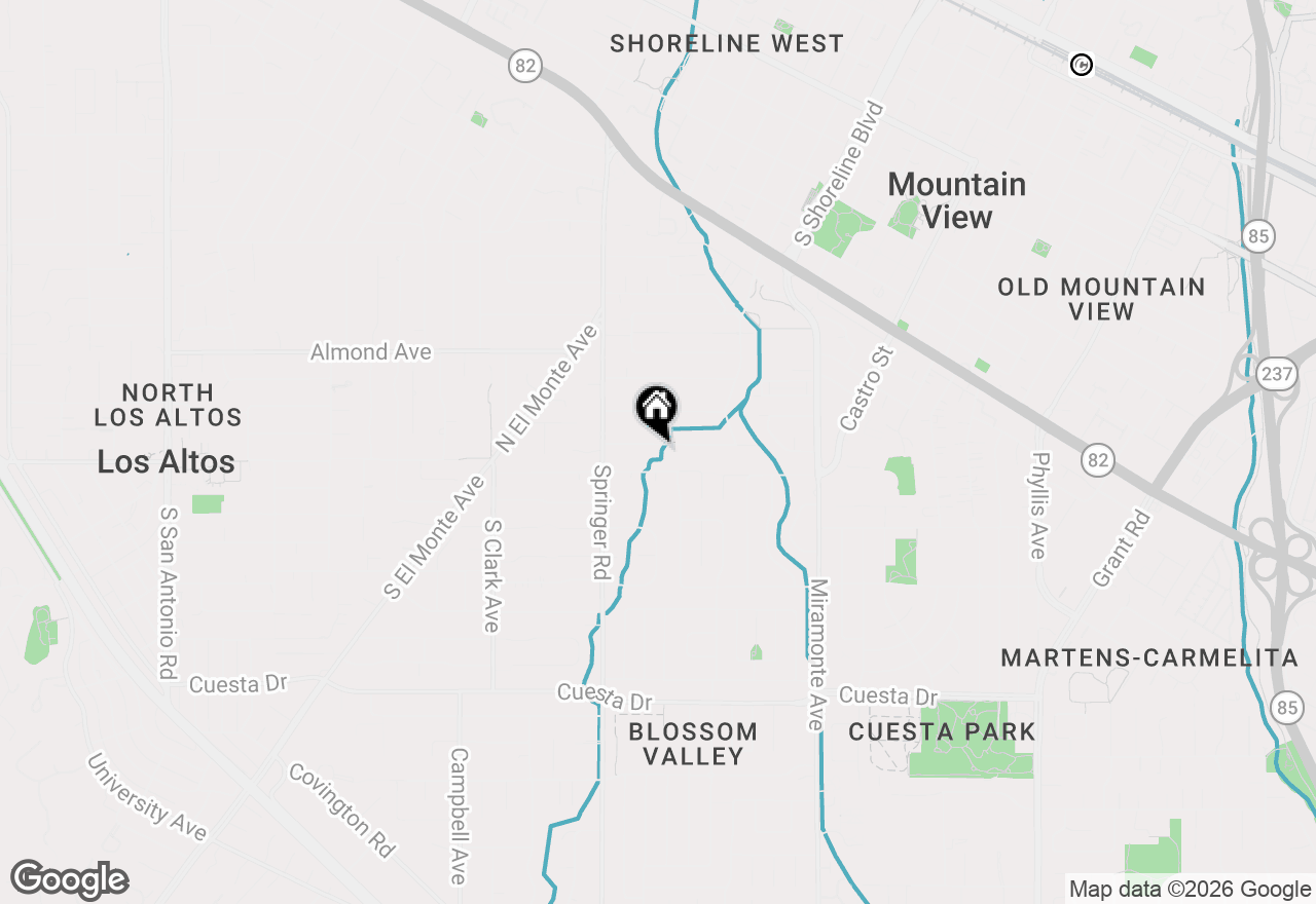 Map of 766 Arroyo Road, Los Altos, CA 94024