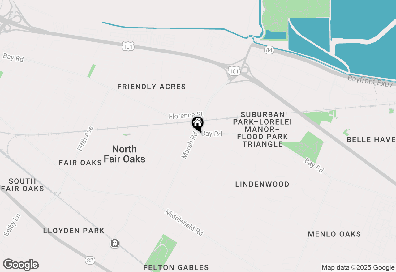 Map of 99 Irving Avenue, Atherton, CA 94027
