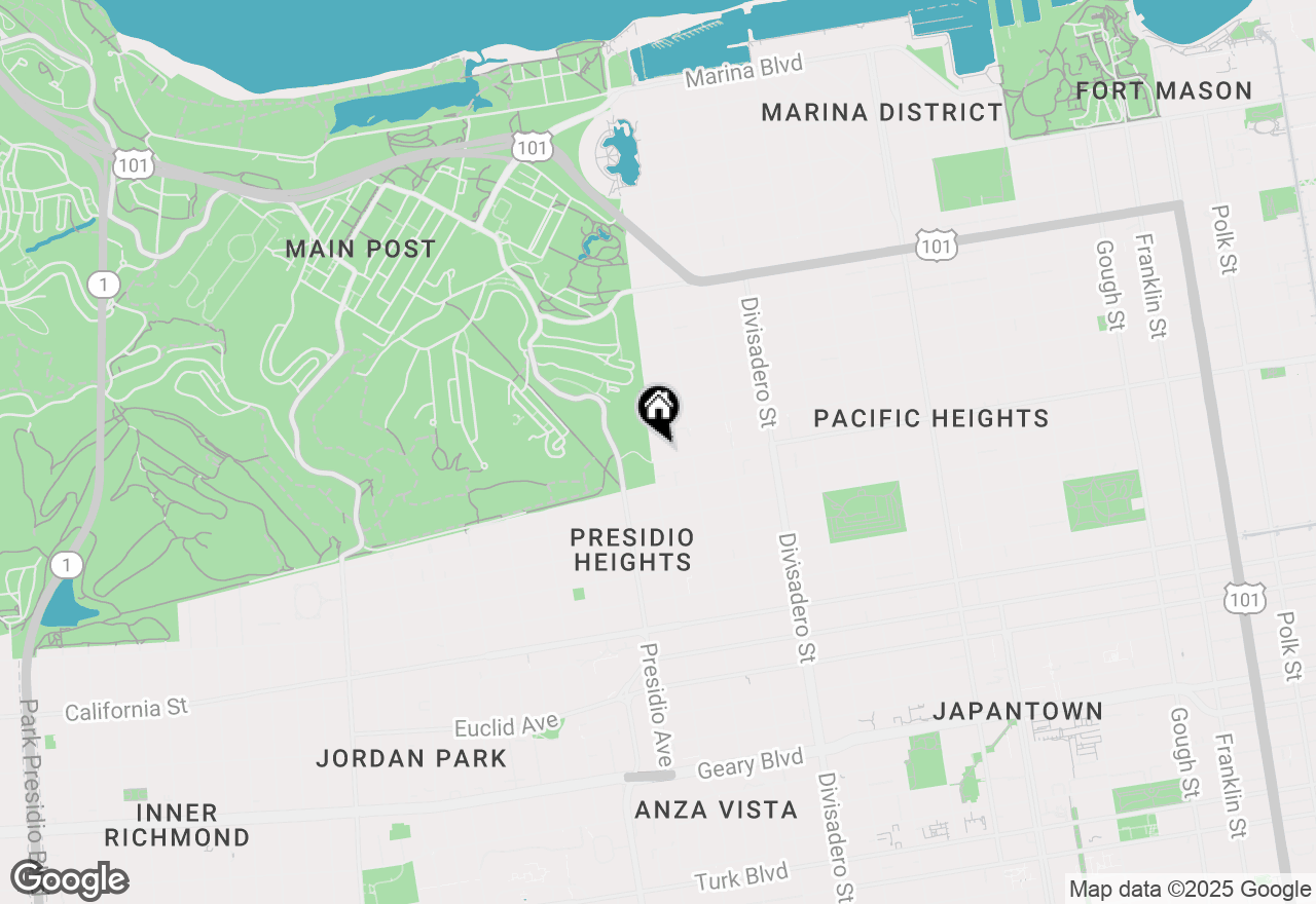 Map of 2990 Broadway Street, San Francisco, CA 94115