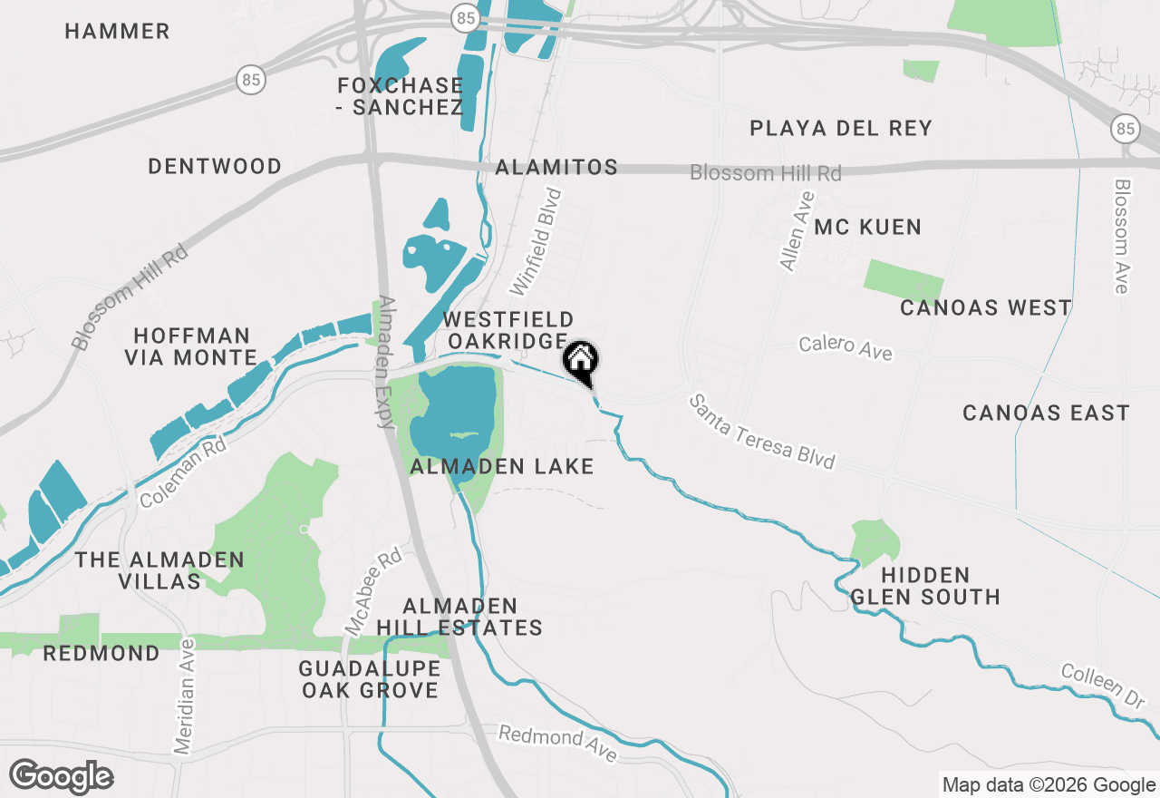 Map of 2348 La Terrace Circle, San Jose, CA 95123