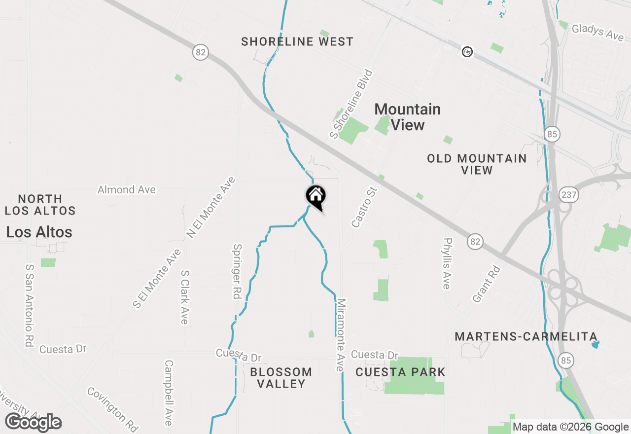 Map of 956 Trophy Drive, Mountain View, CA 94040