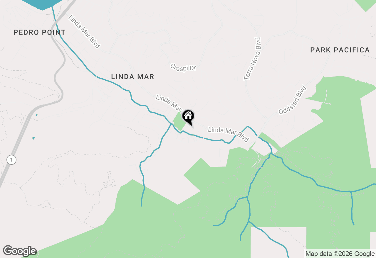 Map of 1336 Avila Court, Pacifica, CA 94044