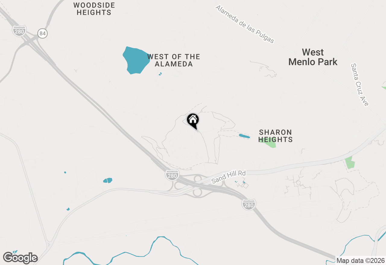 Map of 184 Sand Hill Circle, Menlo Park, CA 94025