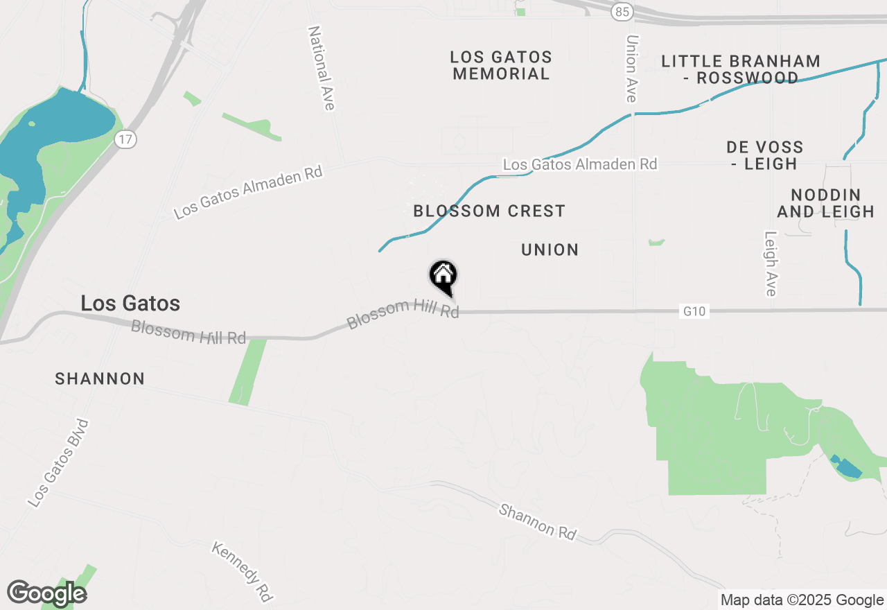 Map of 129 Dover Street, Los Gatos, CA 95032