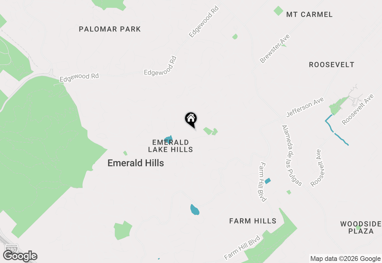 Map of 3338 Oak Knoll Drive, Redwood City, CA 94062