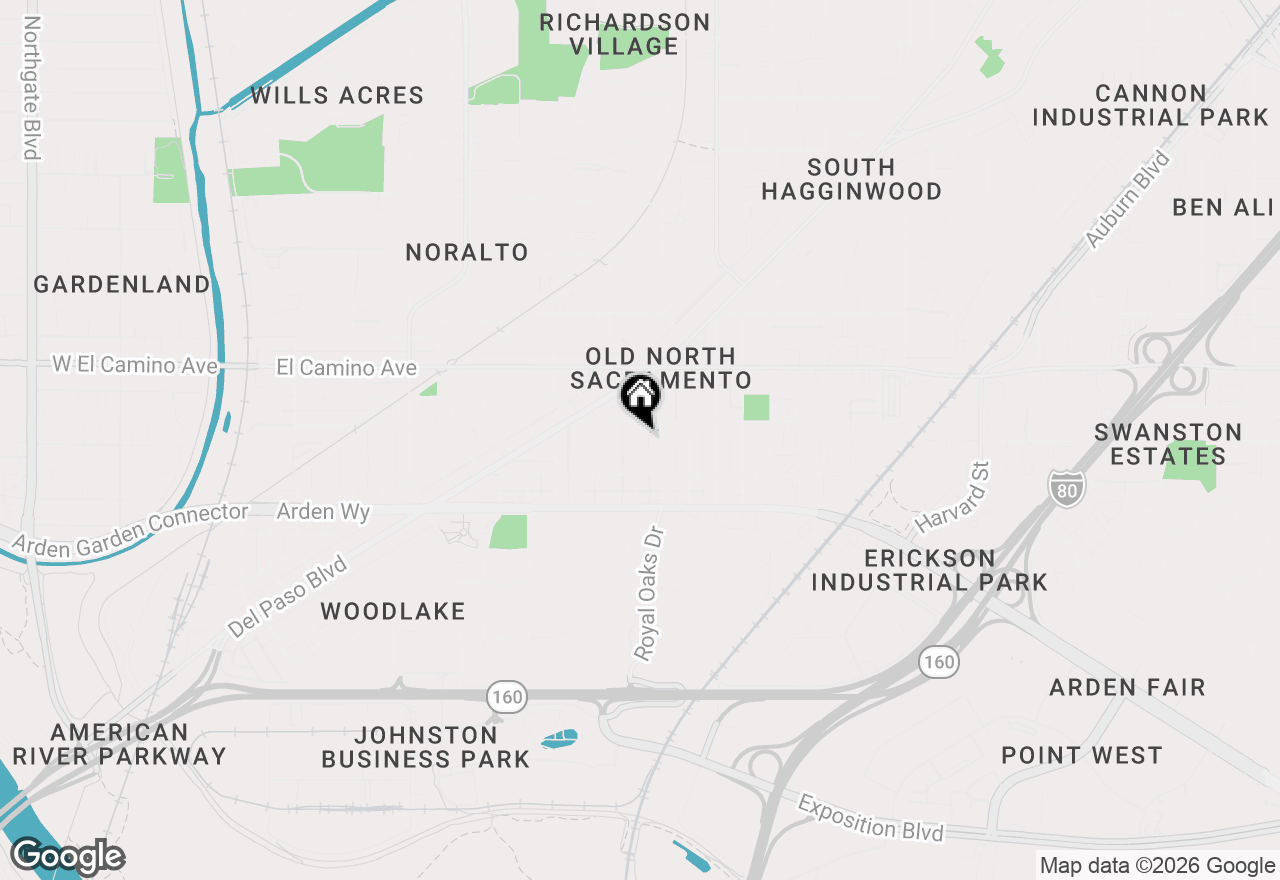 Map of (Address confidential), Sacramento, California 95815