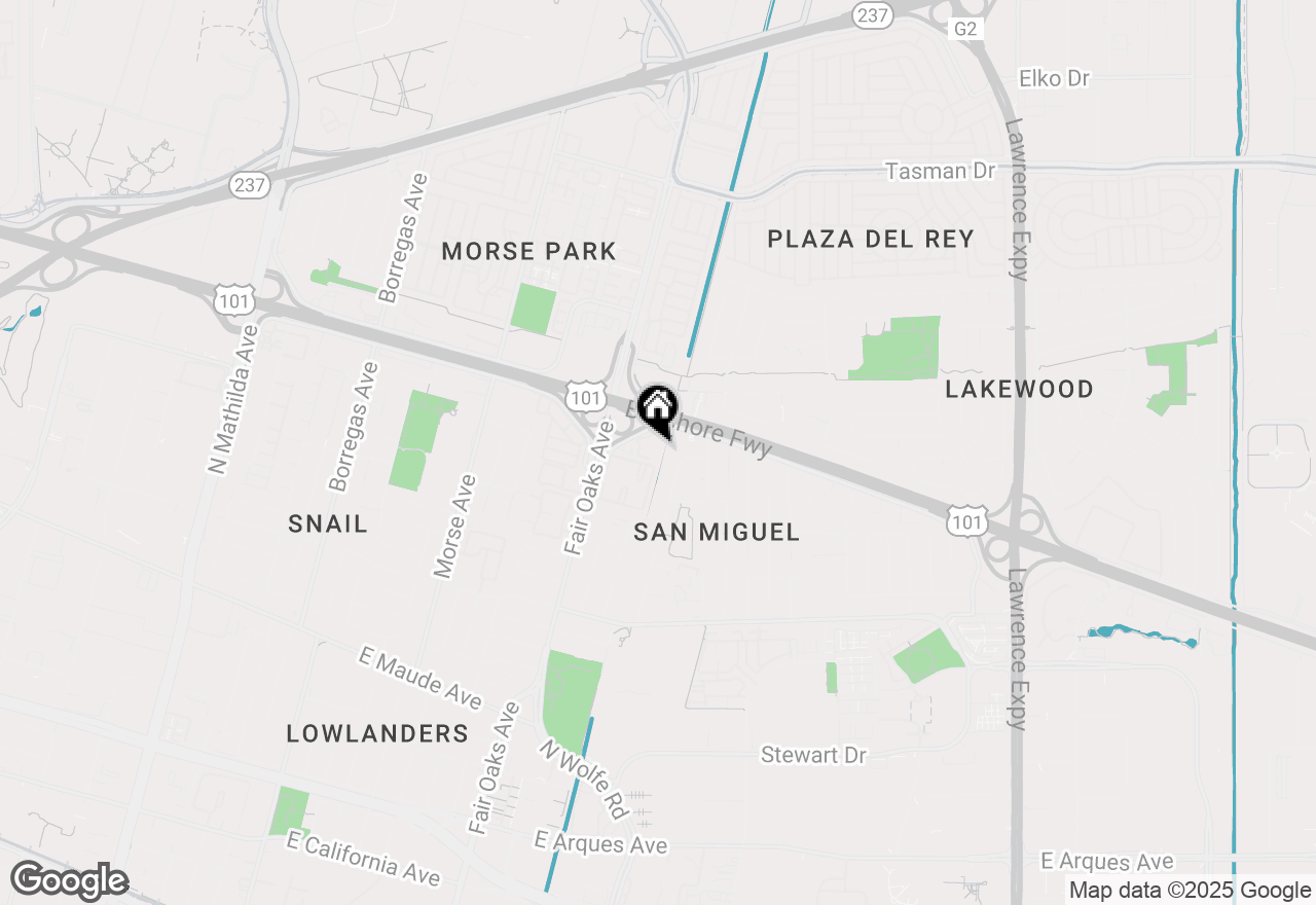 Map of 646 S Ahwanee Terrace, Sunnyvale, CA 94085
