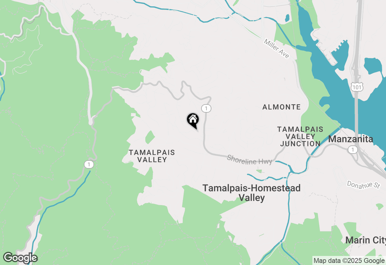 Map of 523 W Fairview Avenue, Mill Valley, CA 94941