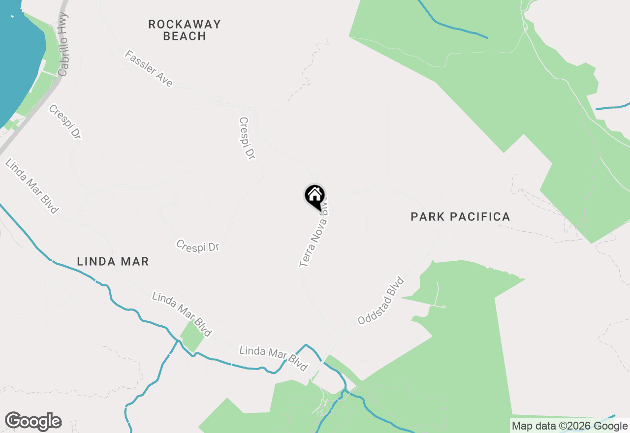 Map of 1491 Terra Nova Boulevard, Pacifica, CA 94044