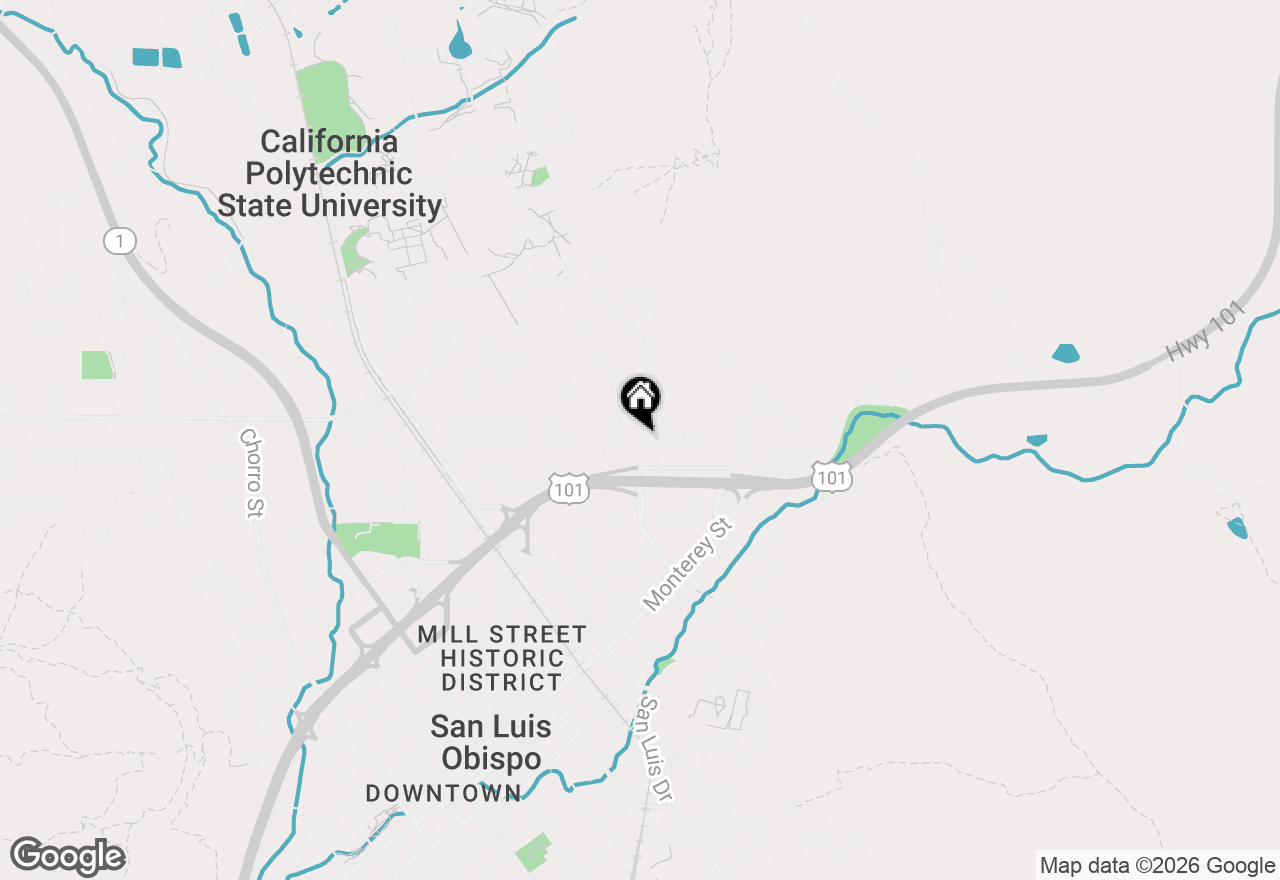 Map of 2060 Hope Street, San Luis Obispo, CA 93405
