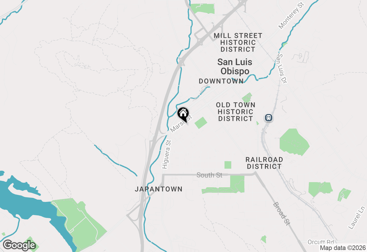 Map of 1214 Carmel Street, San Luis Obispo, CA 93401