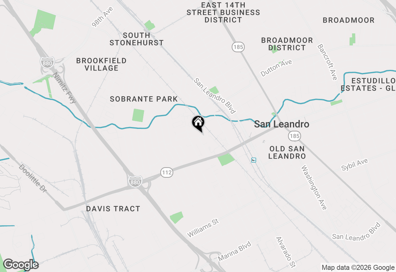 Map of 1028 Lucille St, San Leandro, CA 94577