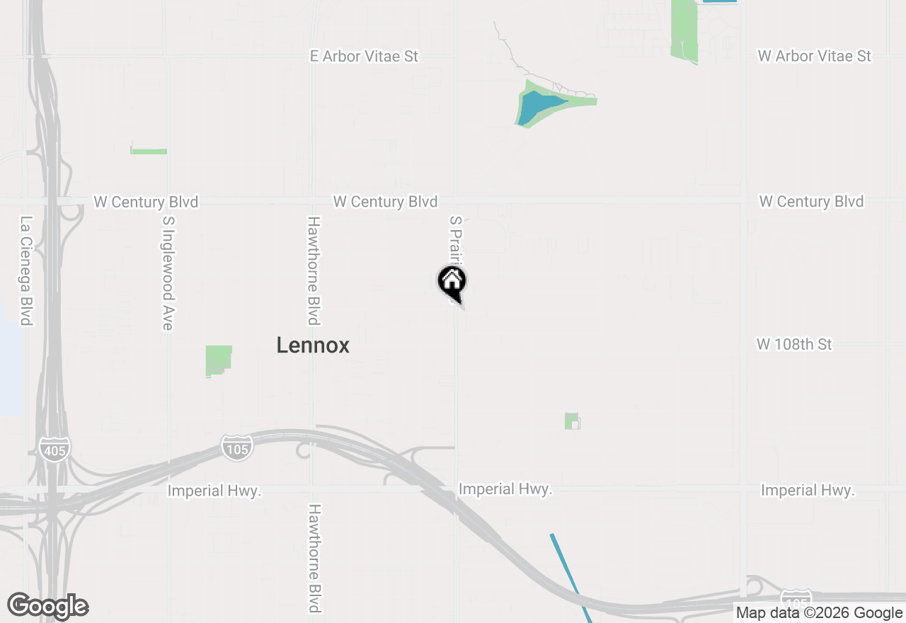 Map of 10601 S Prairie Avenue, Inglewood, CA 90303