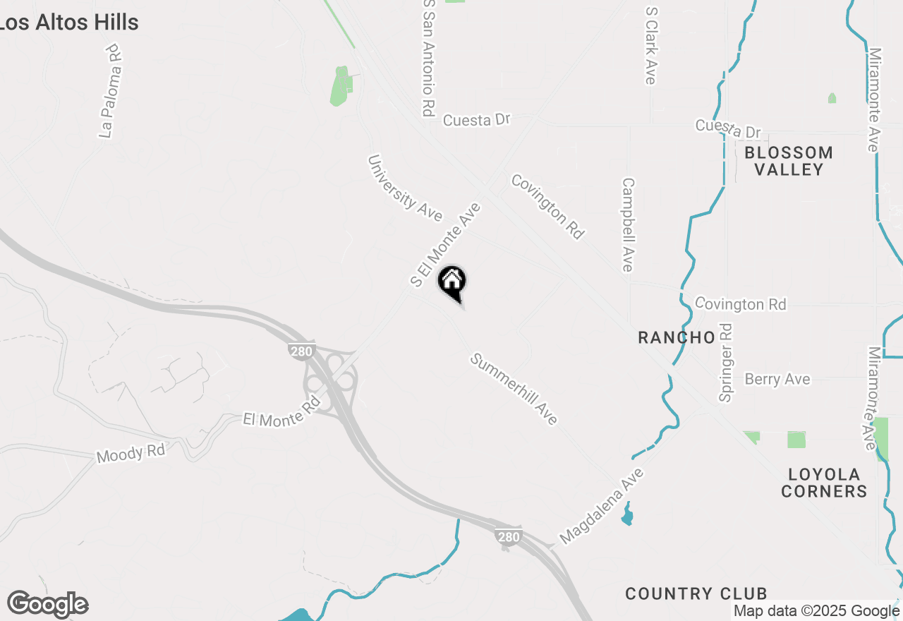 Map of 24745 Summerhill Avenue, Los Altos, CA 94024