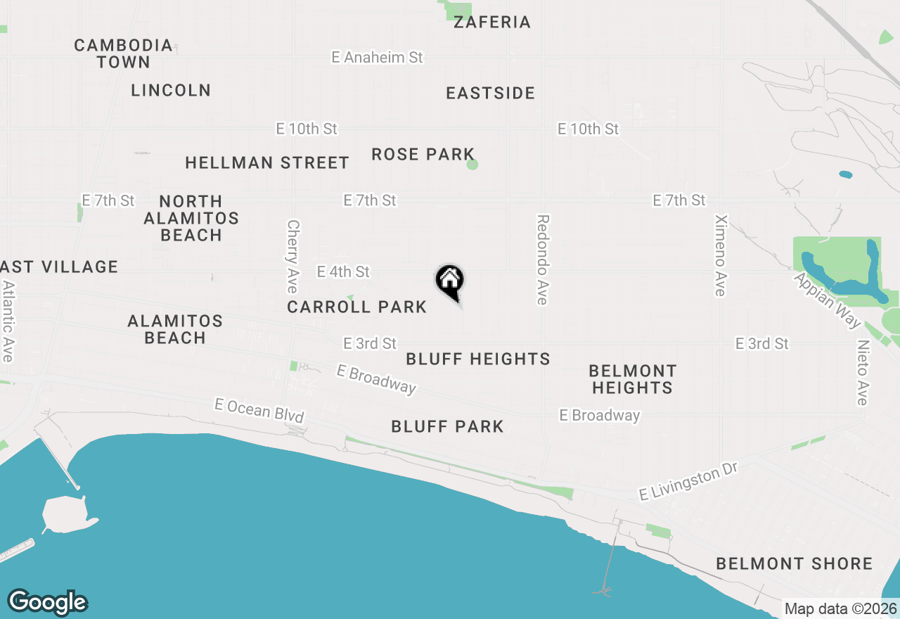 Map of 347 Gladys, Long Beach, CA 90814