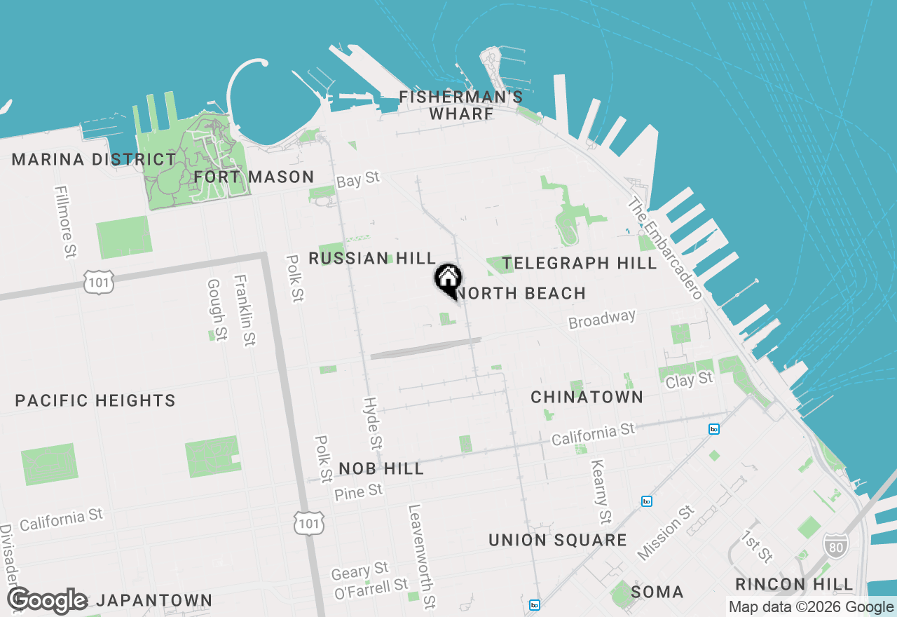 Map of 1750 Taylor Street #PH, San Francisco, CA 94133