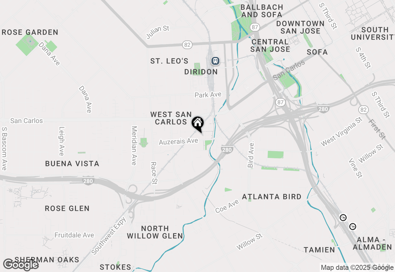 Map of 809 Auzerais Avenue #429, San Jose, CA 95126