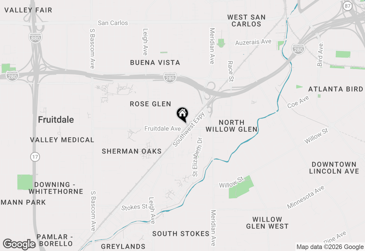 Map of 888 Corlista Drive, San Jose, CA 95128