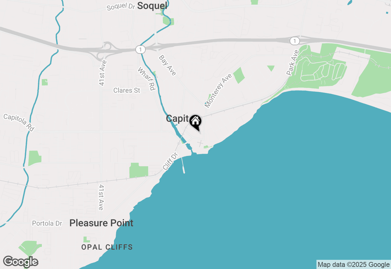 Map of 208 Stockton Avenue, Capitola, CA 95010