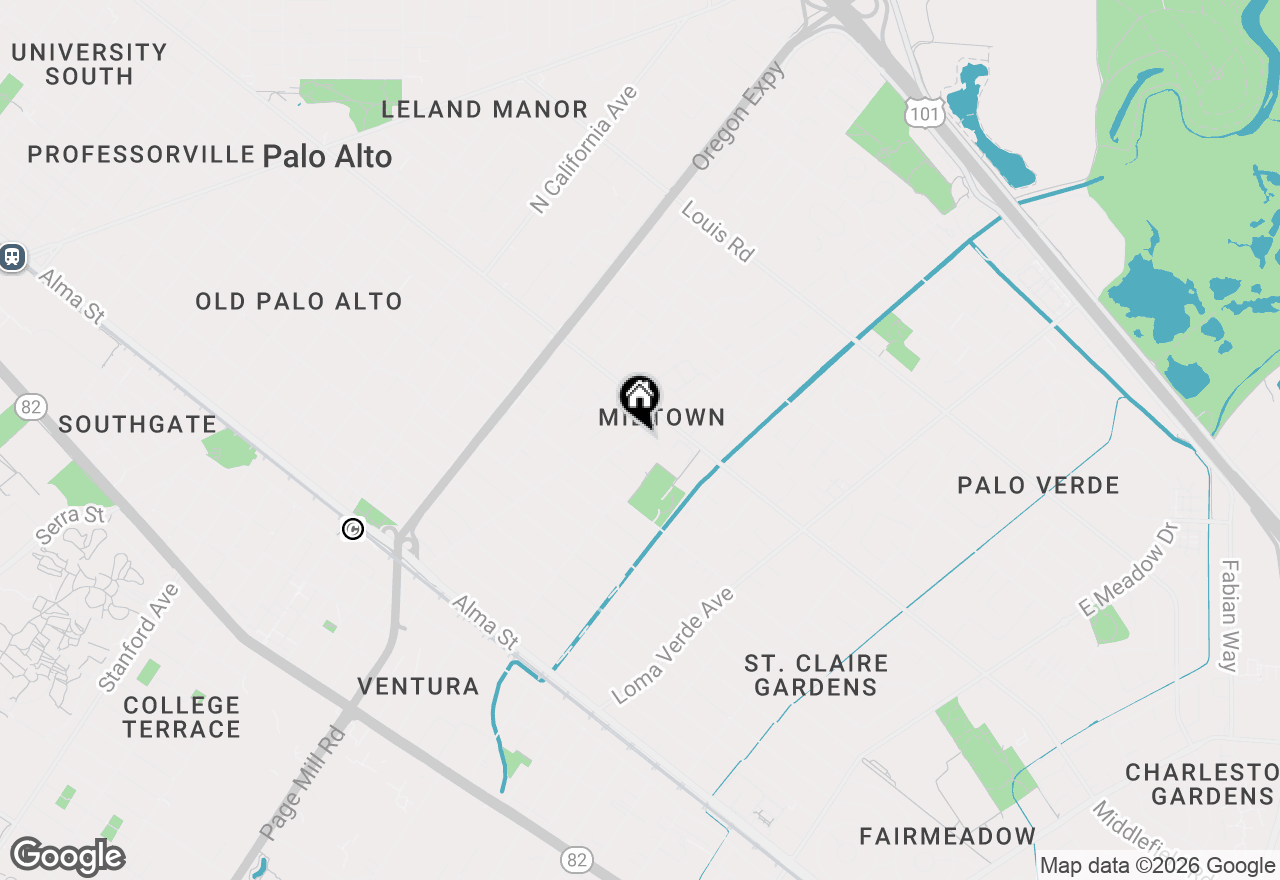 Map of 628 Colorado Avenue, Palo Alto, CA 94306