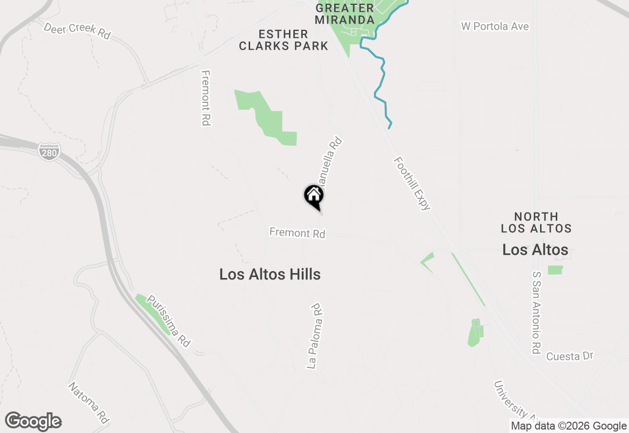 Map of 26074 Mulberry Lane, Los Altos Hills, CA 94022