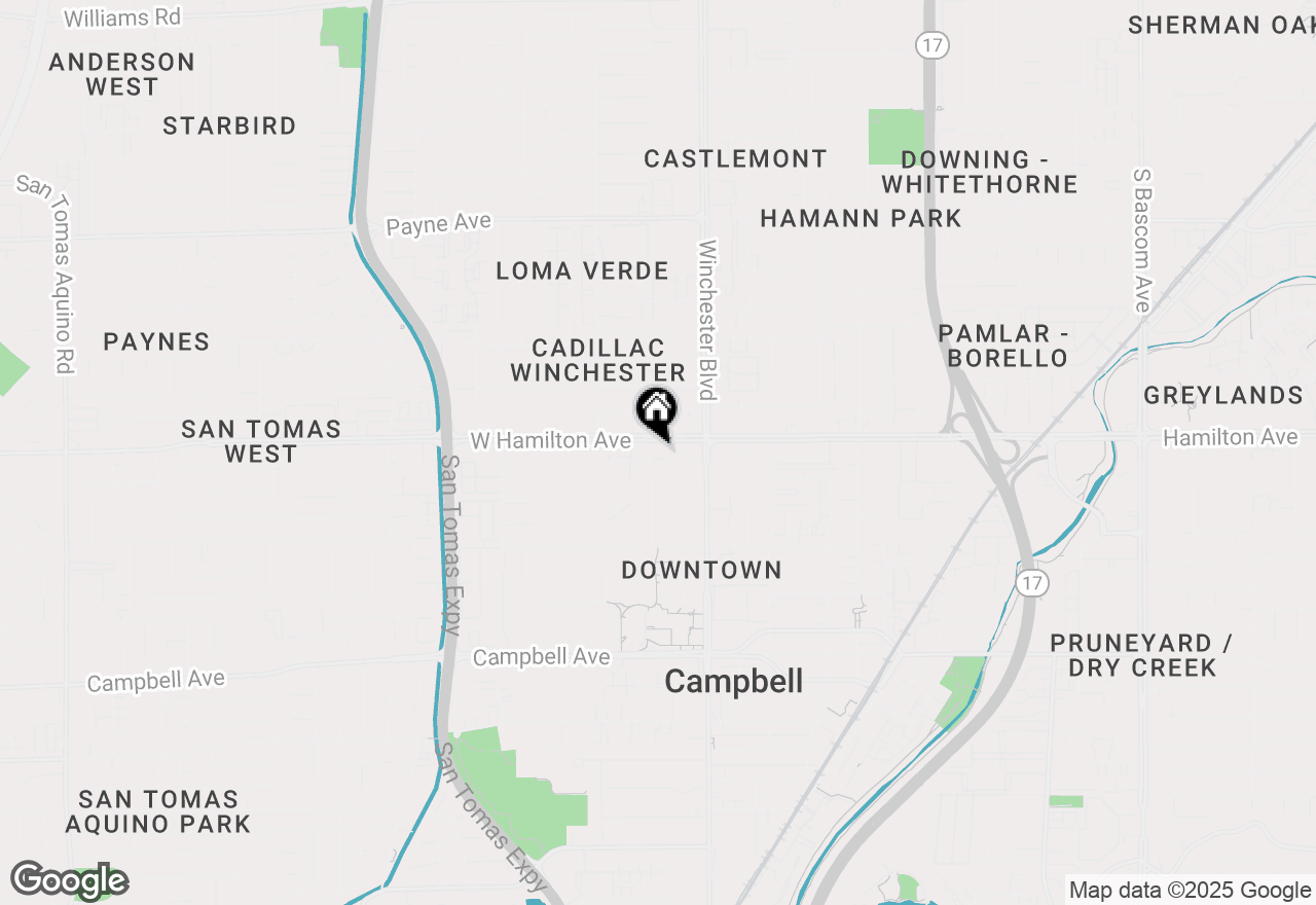 Map of 100 W Hamilton Avenue #A, Campbell, CA 95009