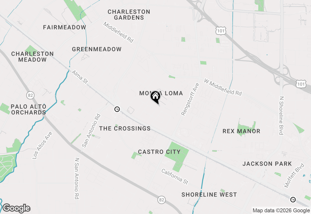 Map of 2428 Whitney Drive, Mountain View, CA 94043