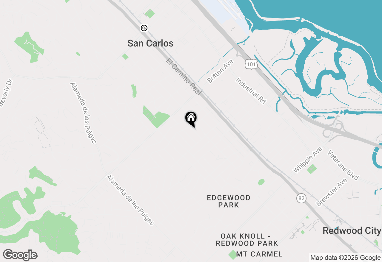 Map of 1316 Rosewood Avenue, San Carlos, CA 94070