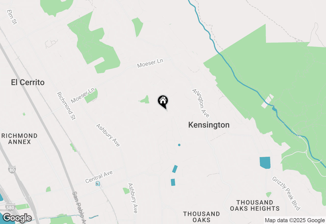 Map of 44 Anson Way, Kensington, CA 94707