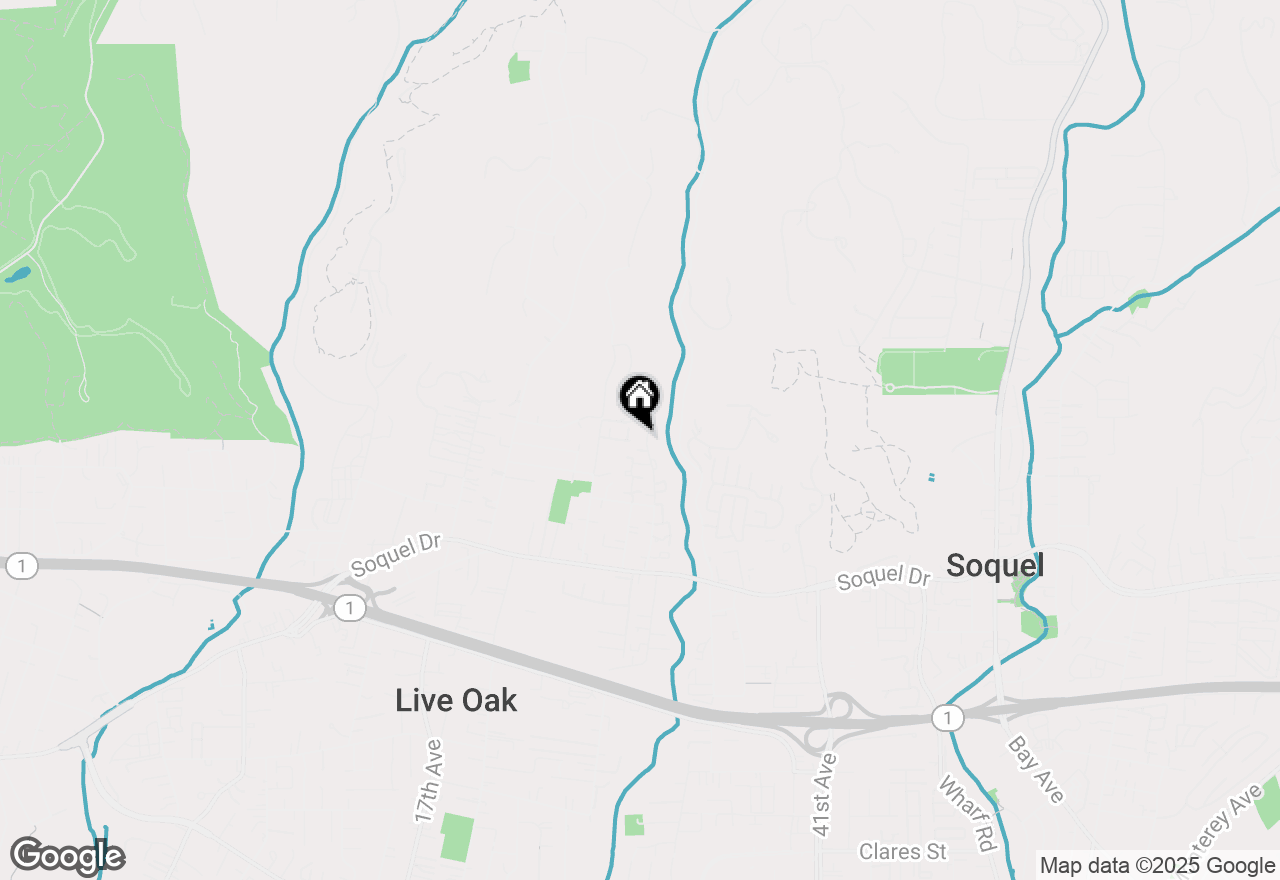 Map of 3503 Dover Drive, Santa Cruz, CA 95065