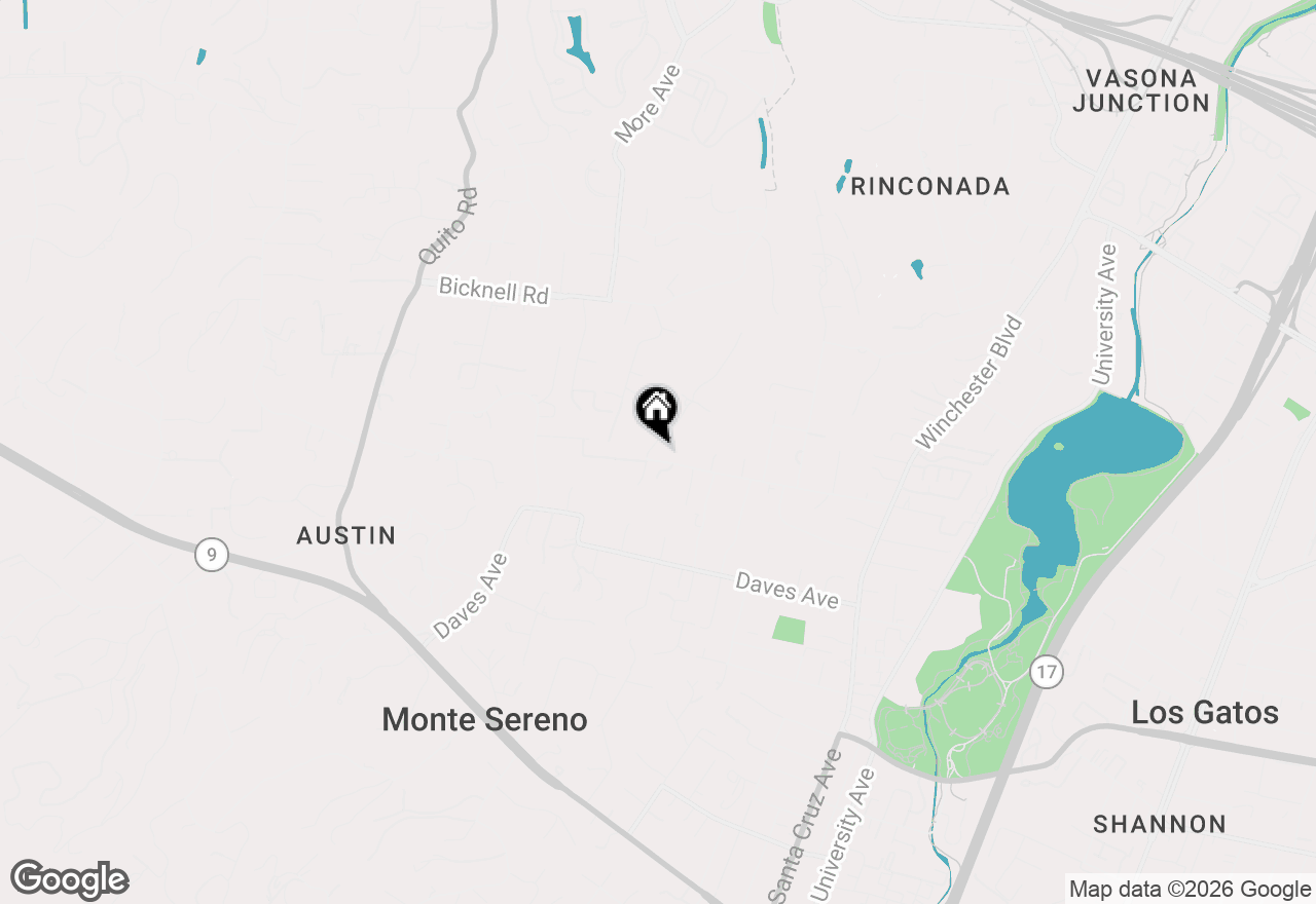 Map of 15392 Via Palomino, Monte Sereno, CA 95030