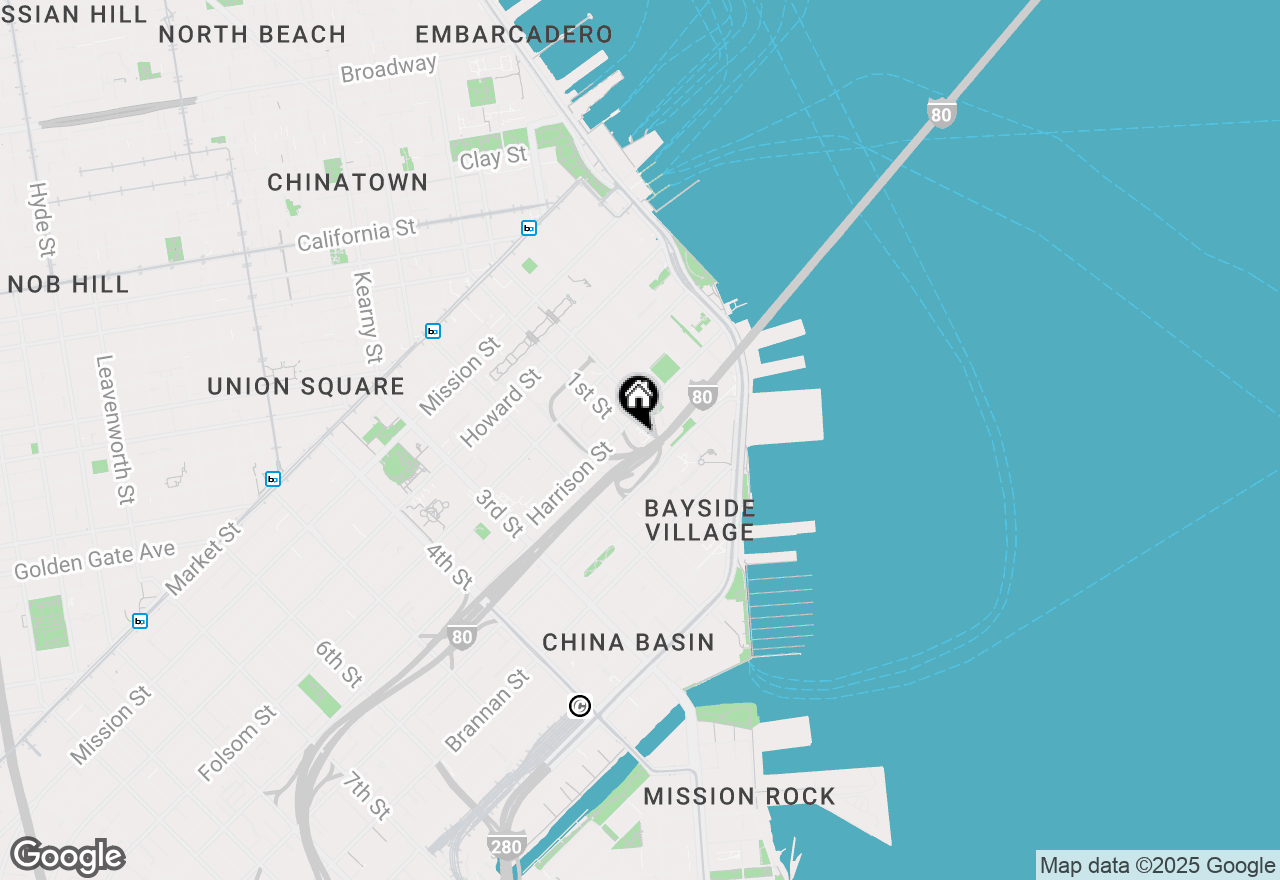 Map of 425 1st Street #1207, San Francisco, CA 94105