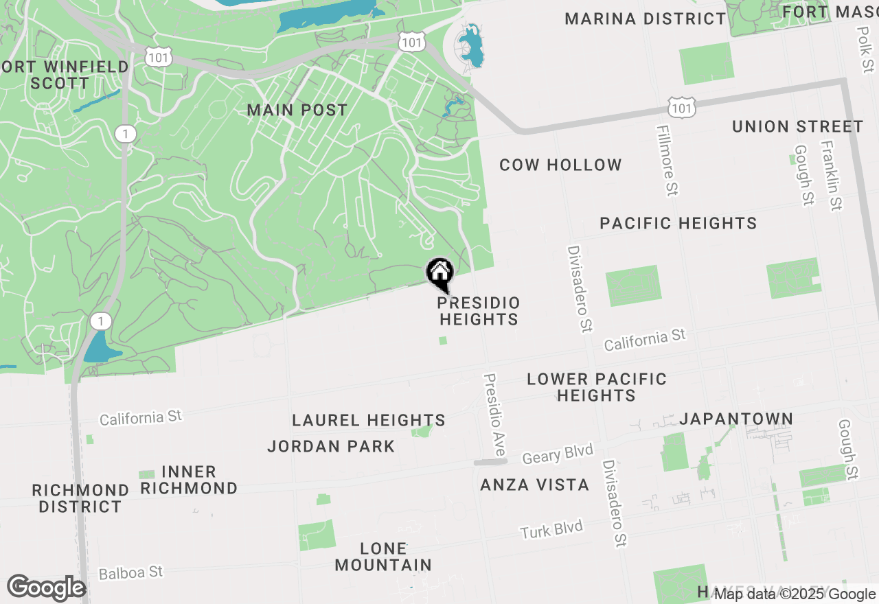 Map of 3333 Jackson Street, San Francisco, CA 94118