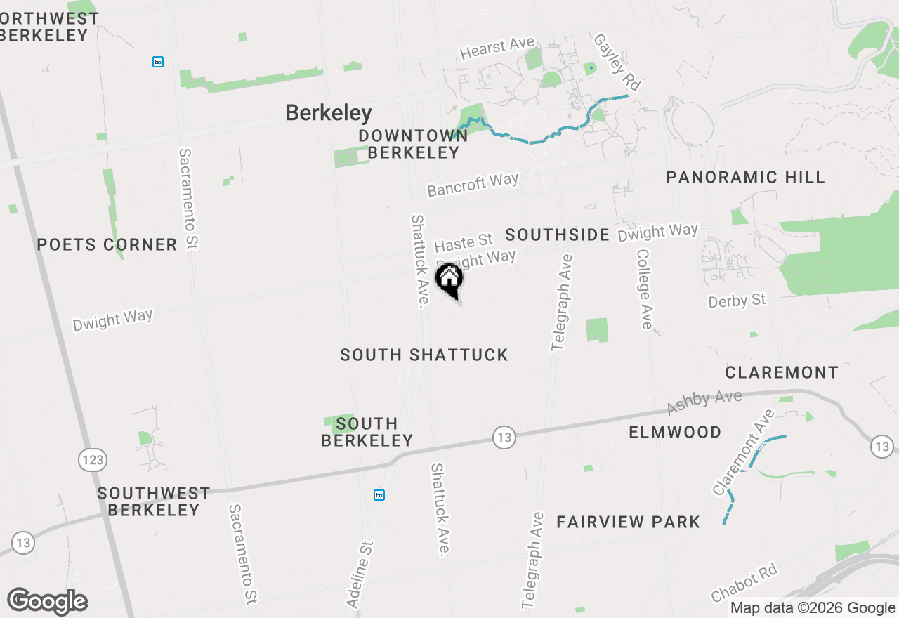 Map of 2124 Parker St, Berkeley, CA 94704