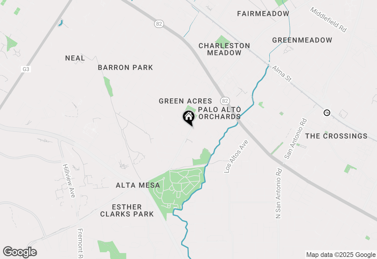 Map of 4198 Cherry Oaks Place, Palo Alto, CA 94306