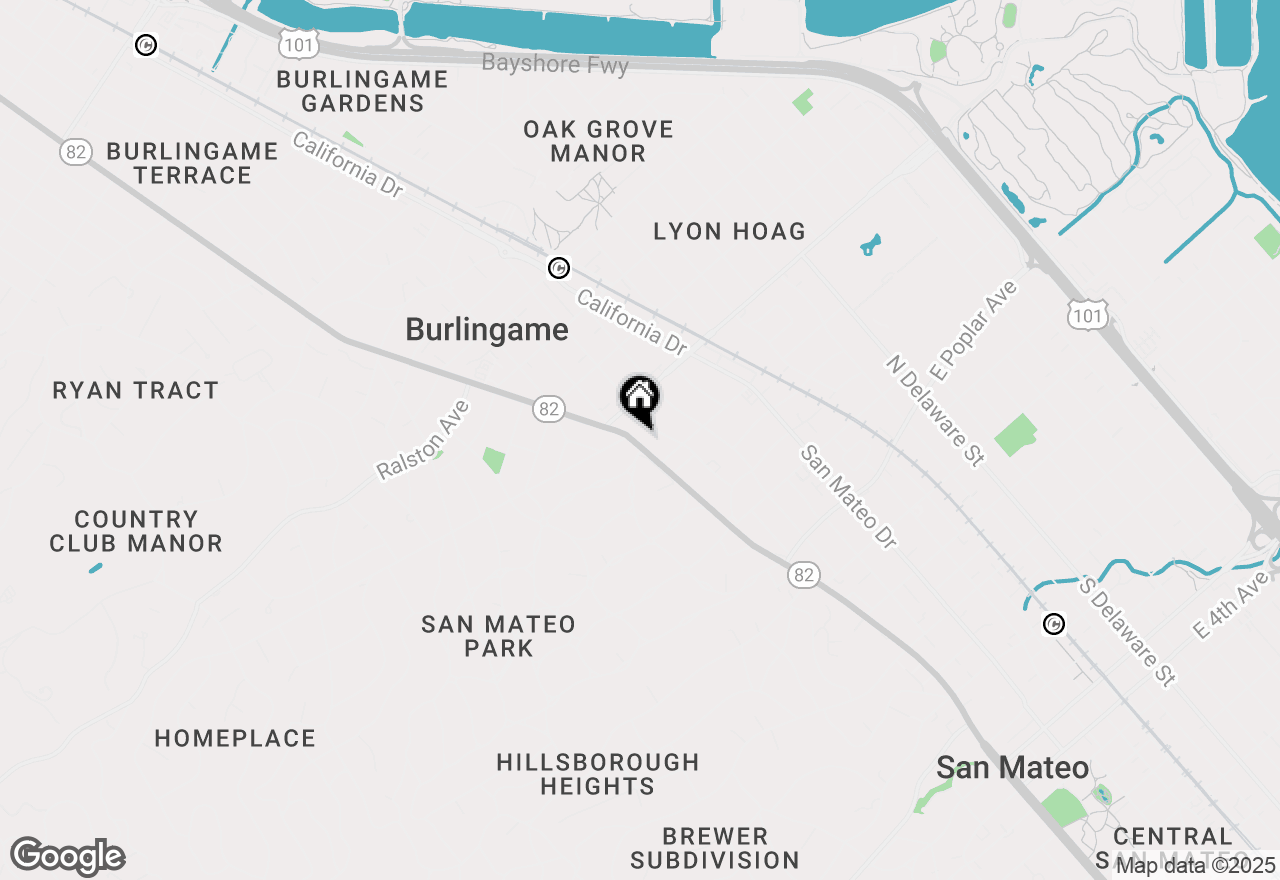 Map of 828 N El Camino Real #9, San Mateo, CA 94401