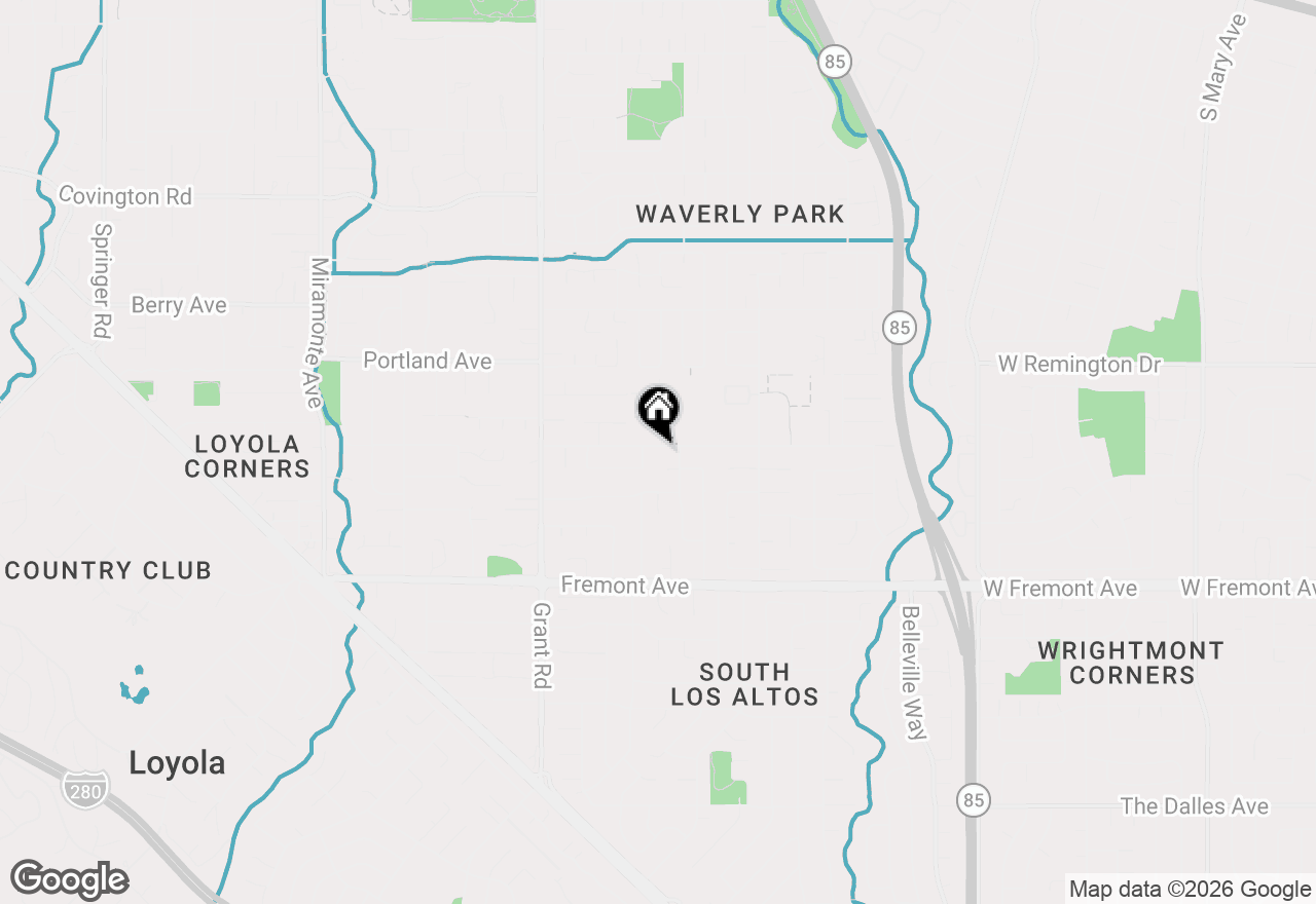 Map of 1450 Oak Avenue, Los Altos, CA 94024