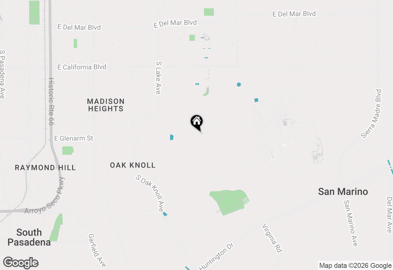 Map of 1100 Oak Grove Avenue, San Marino, CA 91108