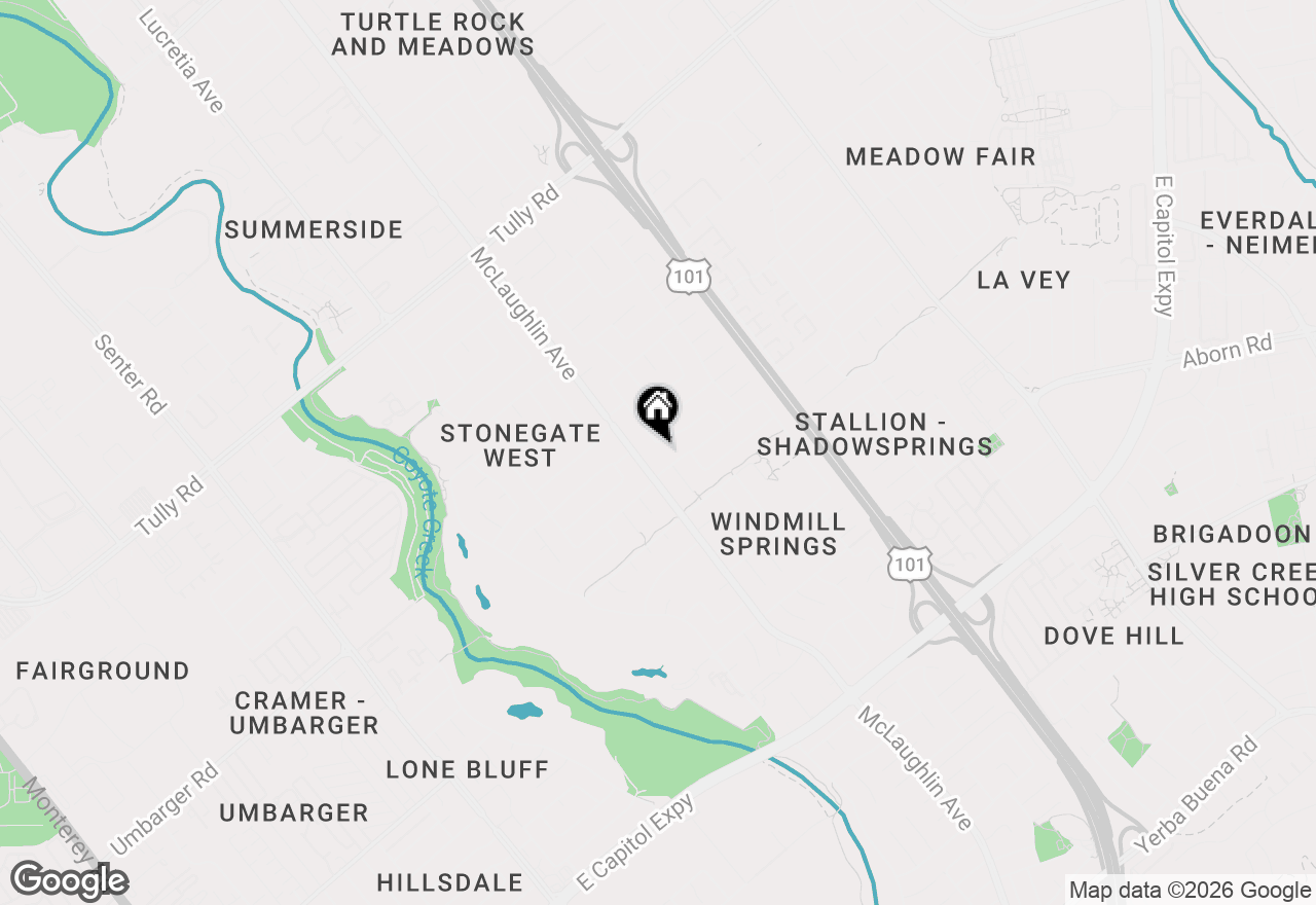 Map of 2745 Eulalie Drive, San Jose, CA 95121