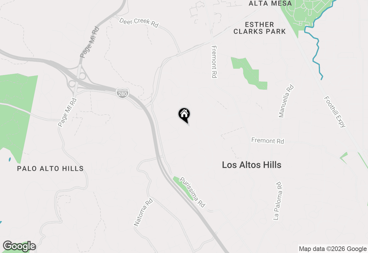 Map of 13057 La Cresta Drive, Los Altos Hills, CA 94022