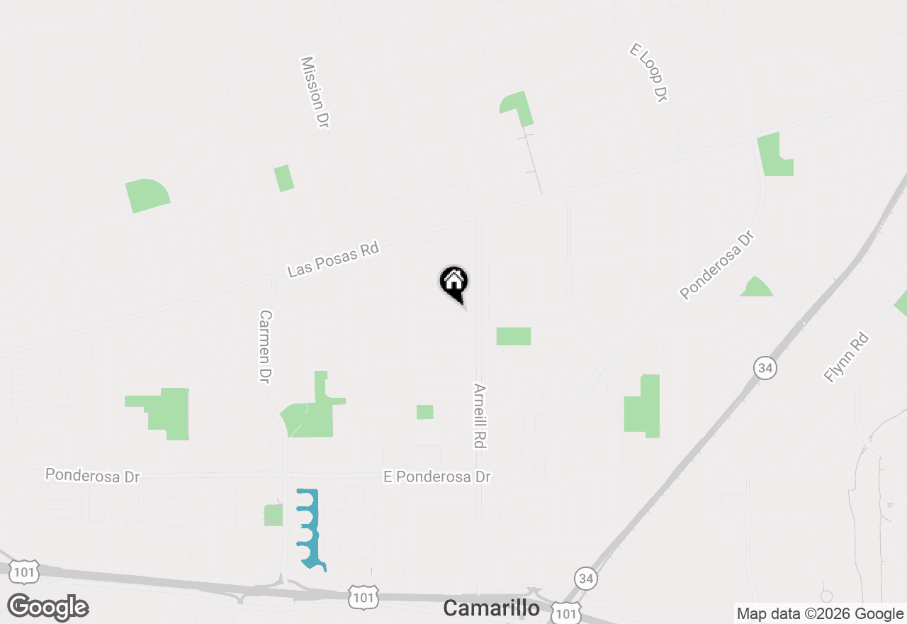 Map of 2245 Derby Street, Camarillo, CA 93010