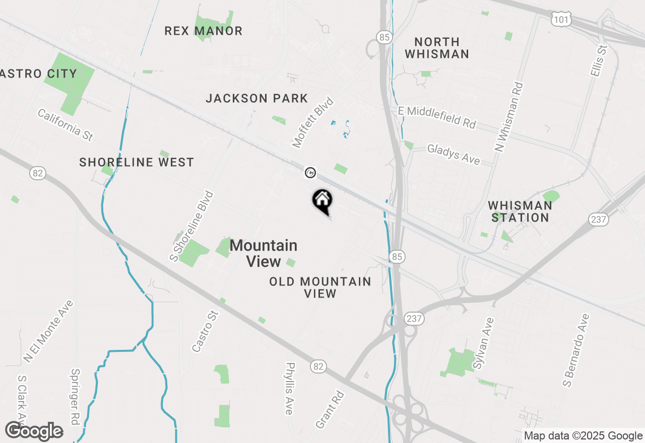 Map of 234 Houghton Street, Mountain View, CA 94041
