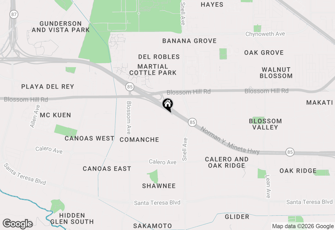 Map of 5696 Blackhawk Court, San Jose, CA 95123