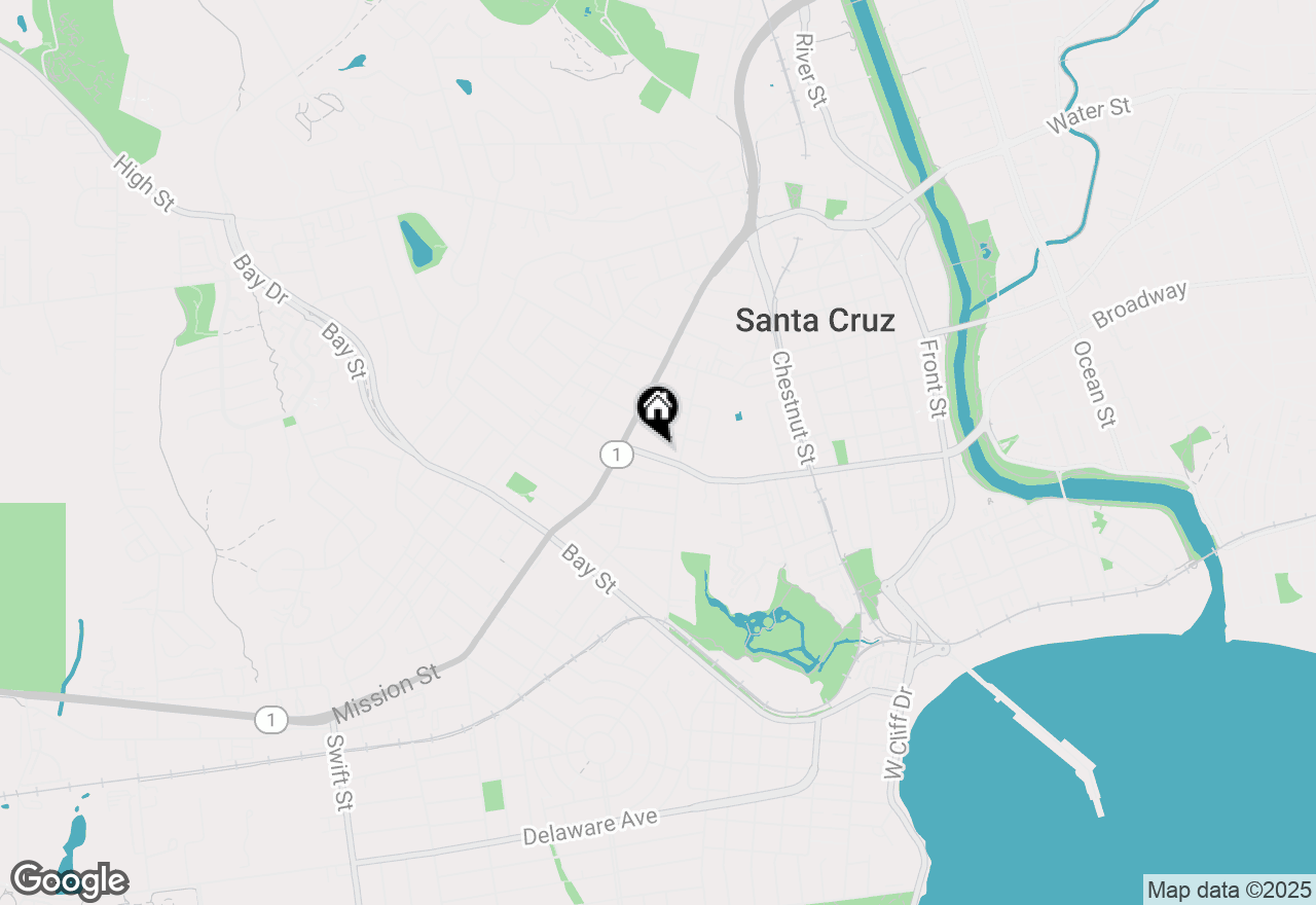Map of 1124 Laurel Street, Santa Cruz, CA 95060